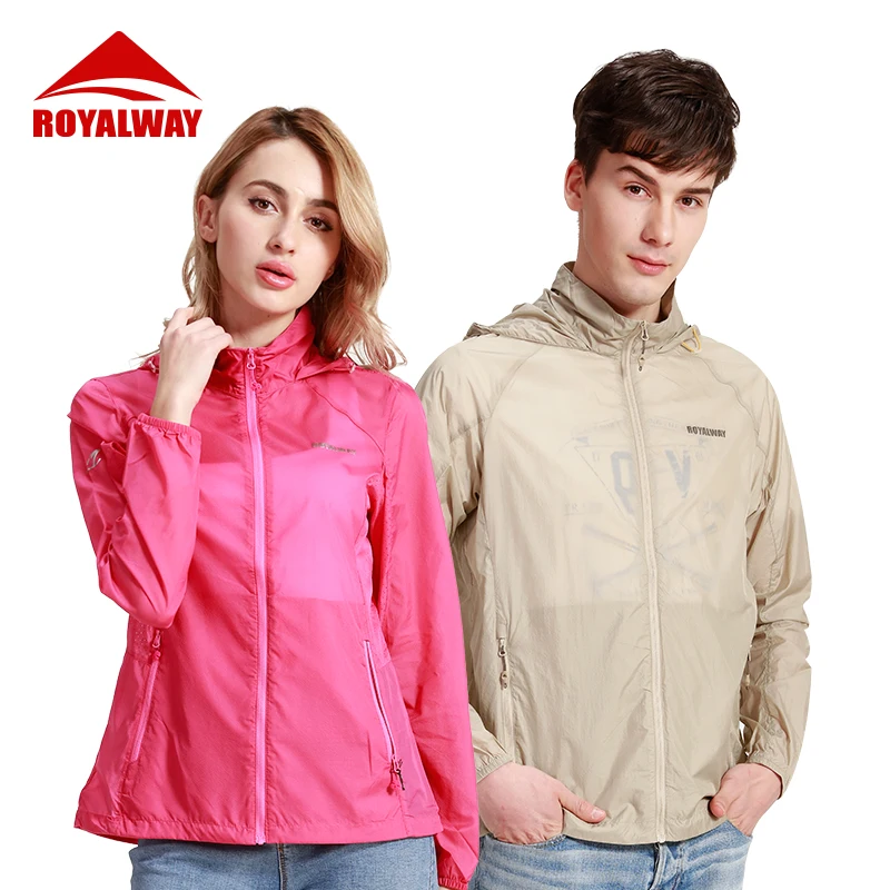 

ROYALWAY Men&Women Sun Protective Jackets with Hat Light Summer Quick Dry Breathable waterproof Outdoor Lovers Jackets