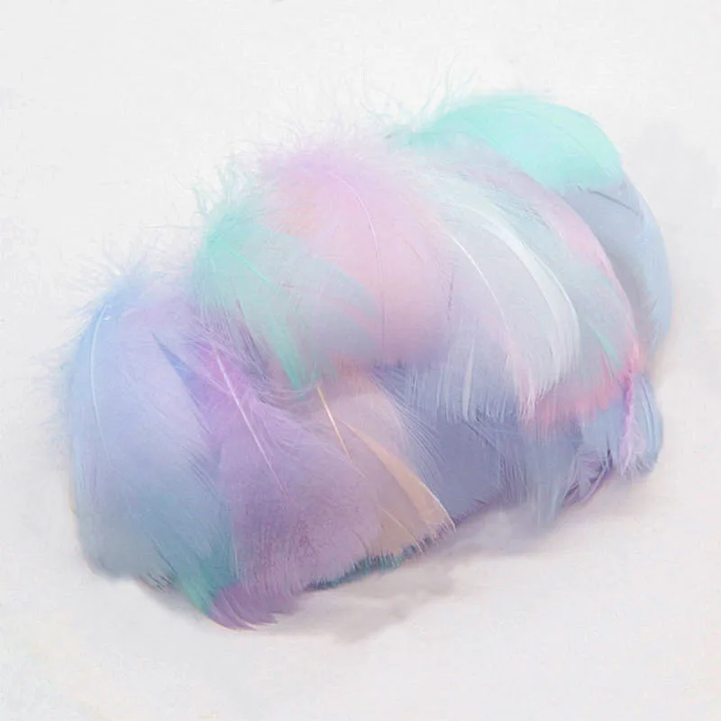 Macaron Natural Swan Feathers Plumes 4-15Cm Colourful Goose Feather Plume For Home Party Decoration Craft Diy Jewelry Decoration