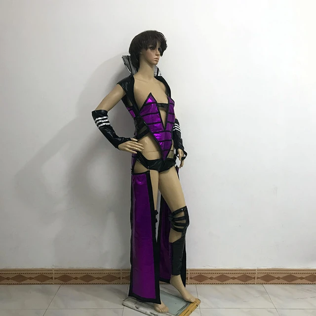 Fato de Cosplay Mortal Kombat feminino, conjunto completo, cor roxa sexy,  uniforme para o Dia das Bruxas - AliExpress