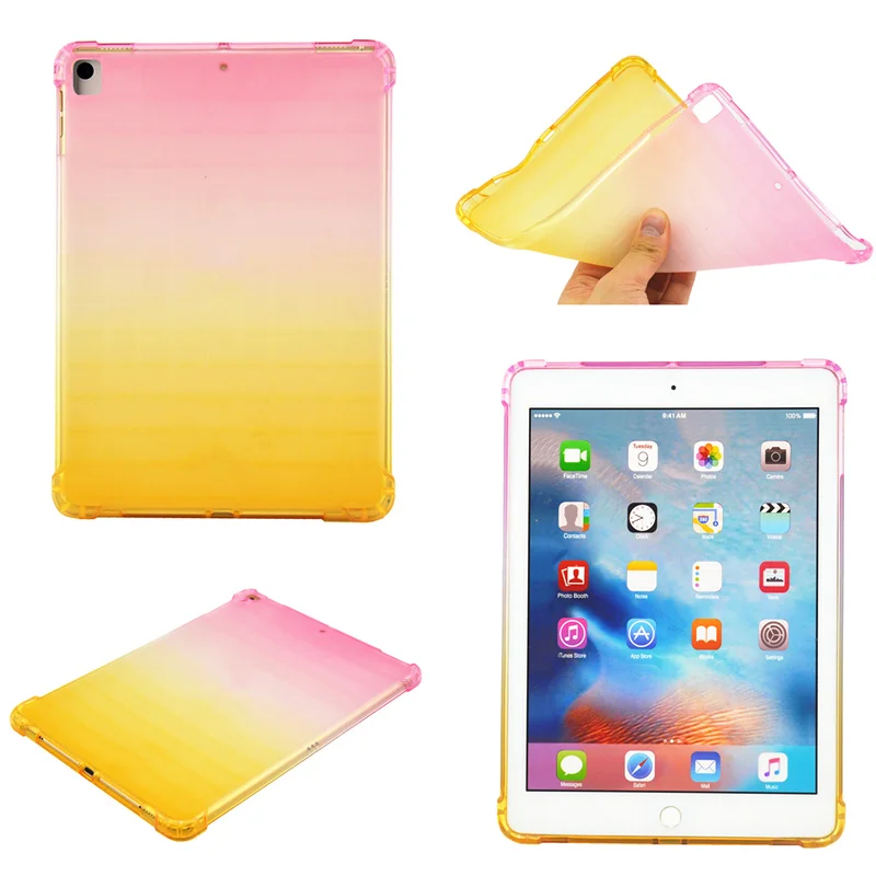 Модный прозрачный градиентный чехол для iPad 10,2 чехол силиконовый мягкий чехол для планшета защитный чехол для iPad 10,2