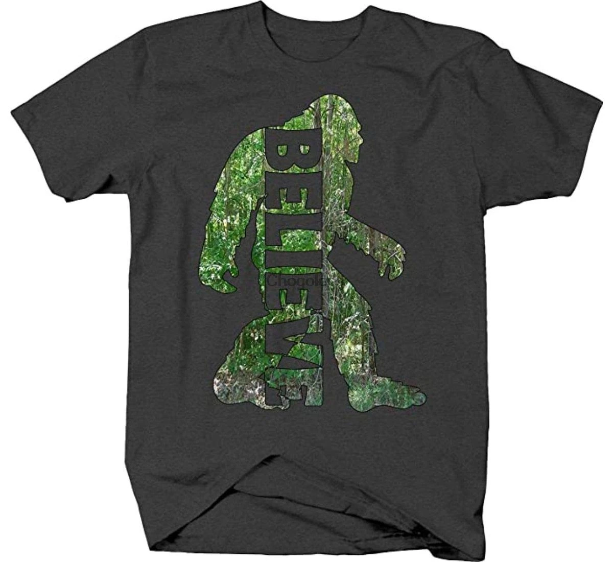 Awesome Shirt Man Up Shirts Believe Sasquatch Bigfoot Woods Tshirt for Men | Мужская одежда