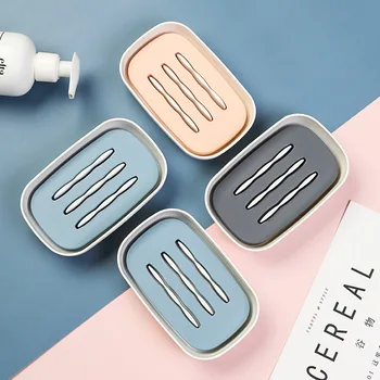 

3 Color Portable Simple Soap Box Protective Cover Container Household Shower Bathroom Sealed Soap Holder Round Travel Goods