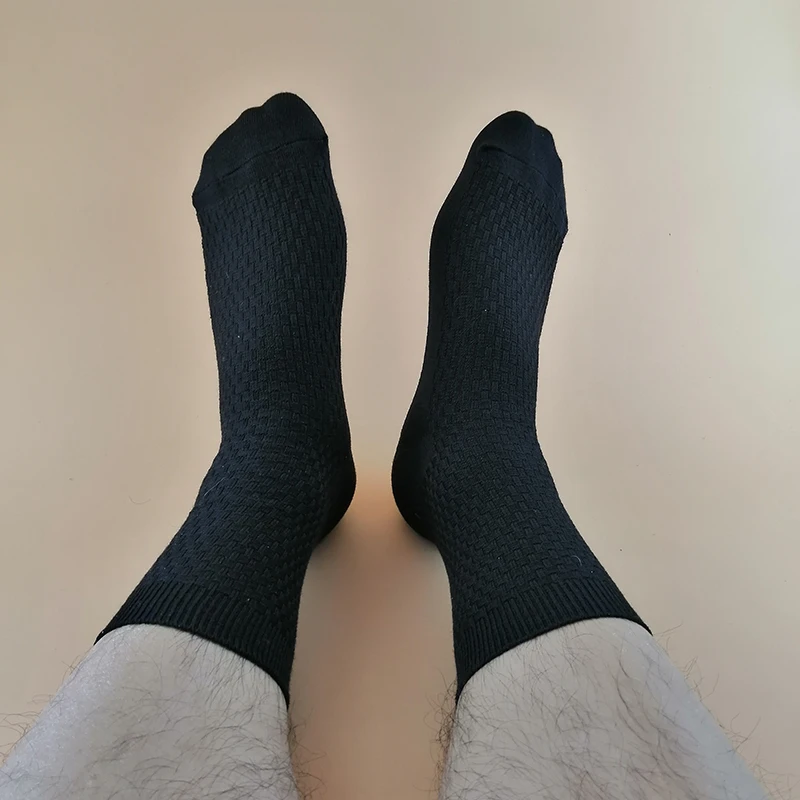 High Quality Socks Men Cotton Business Crew Socks Breathable Solid Male Anti-bacterial Man Dress Socks Fashions Dropship