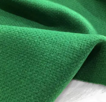

Double-sided Green woven thick cashmere wool fabric dress coat printing super hollandais sequin textiles diy fabric C982