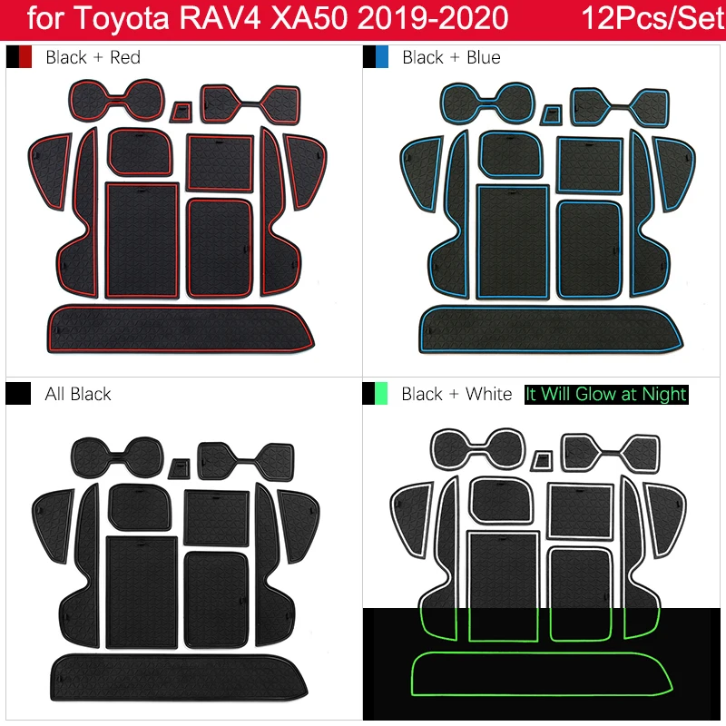 Anti-slip Car Door Rubber Cup Cushion Red Gate Slot Pad for Toyota RAV4 XA50 RAV 4 50 MK5 2019 2020 Interior Mat Accessories Anti-slip Car Door Rubber Cup Cushion Red Gate Slot Pad for Toyota RAV4 XA50 RAV 4 50 MK5 2019 2020 Interior Mat Accessories