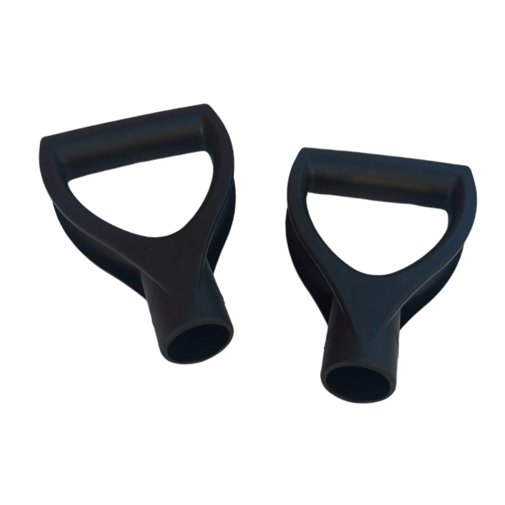 2pcs Useful Black Plastic D-Grip Handle Shovel Handle Replacement Parts