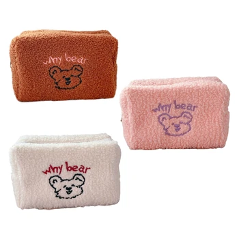 

Women Plush Travel Cosmetic Makeup Bag Toiletry Case Storage Pouch Organizer