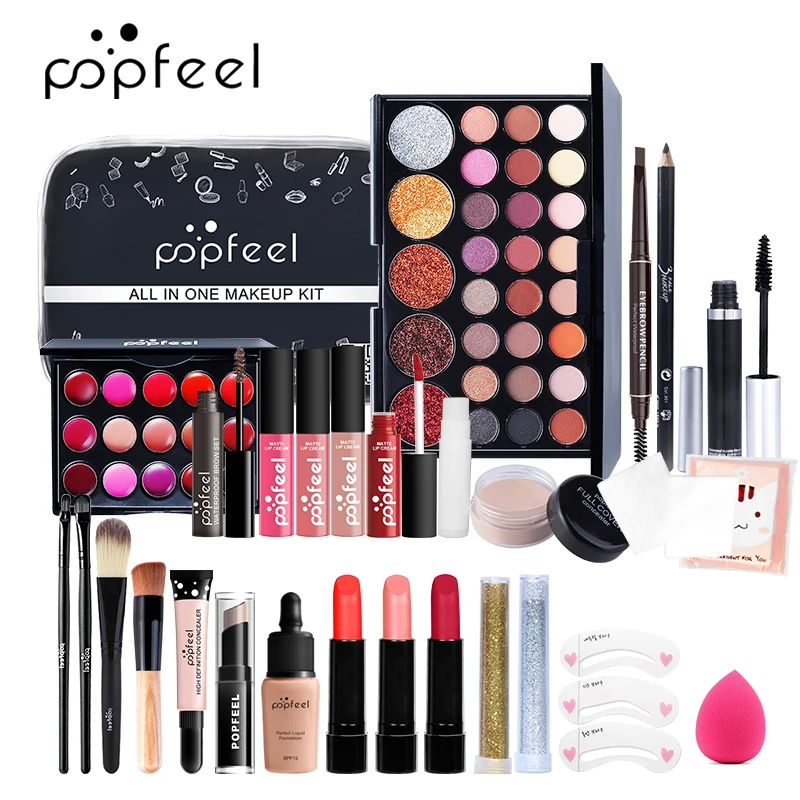 POPFEEL все в одном набор косметики для макияжа KIT004(28 шт.)|Наборы макияжа| |