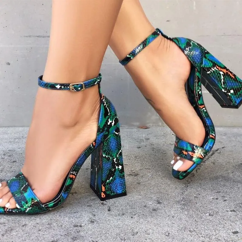 

Sandals /slippers female 2019 new women European simple double open high heel hollow open toe casual square head lazy slippers