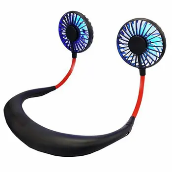 

Three generations of portable travel sports lazy hanging neck fan Aromatherapy Colorful lights Refrigeration