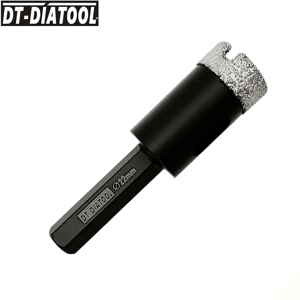 

Алмазные коронки для сверления керамической плитки с шестигранным хвостовиком, диаметр 22 мм, DT-DIATOOL дюйма, 1 шт.