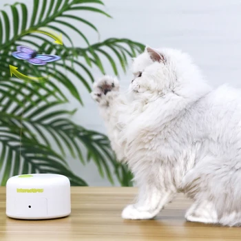 

Automatic Pet Teasing Stick Toys Butterfly Bird Shape Developmental and Interactive Cat Sensor Exerciser Toys For Kittens