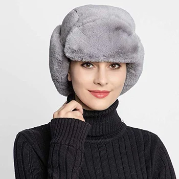 

Women Plush Winter Cap Skiing Hiking Multifunctional Warm Windproof Earmuffs Practical Outdoor Multicolored Dome Camping