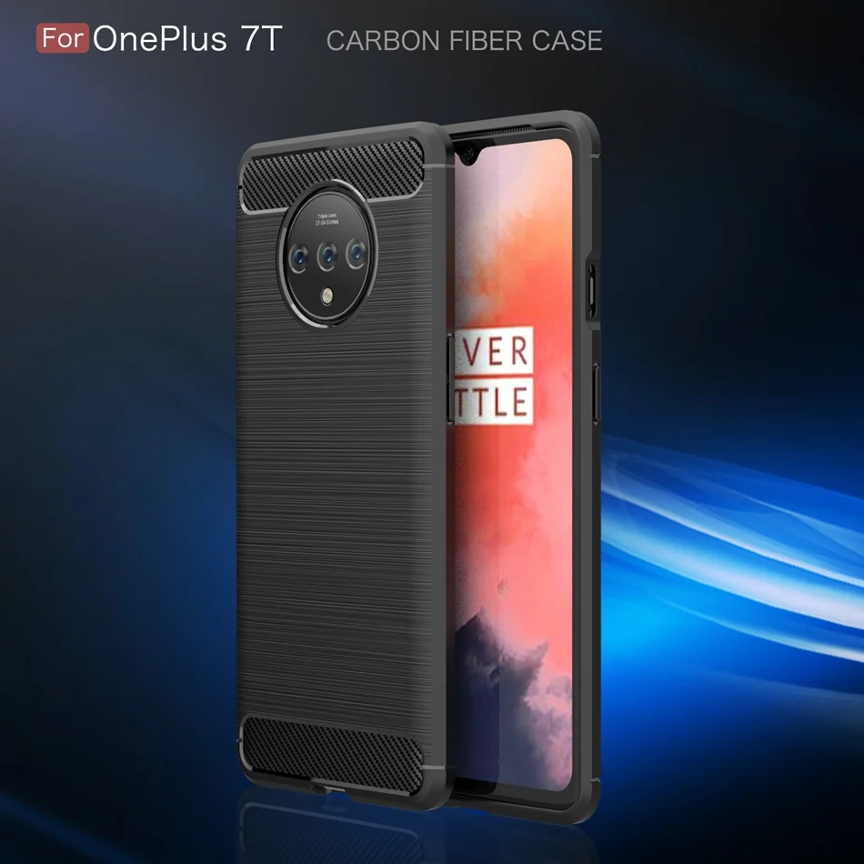 

For Oneplus 6 6T 7 7T 8 7Pro 7TPro 1+7 Luxury Non-slip Fiber Feel Phone Case Soft Silicone TPU Shockproof Back Cover Coque