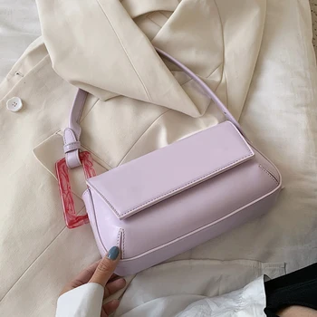 

New Chic Women Underarm Shoulder Bag 2020 Pure Color Designer Handbag Purse fashion Female Small Square Bags Party Clutch Bag