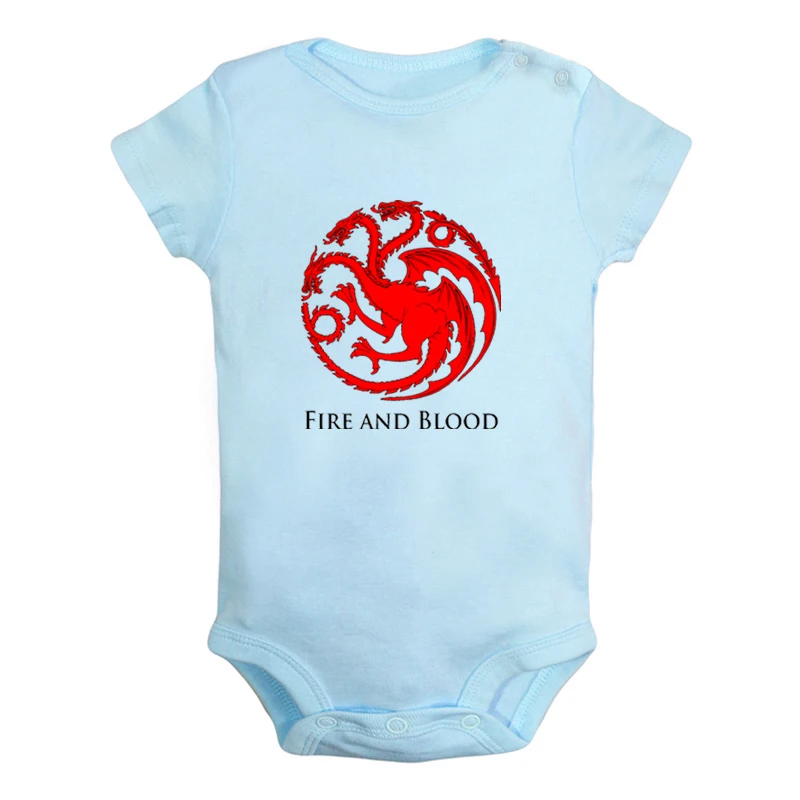 JcBaby2191BLD Комплекты одежды для новорожденных мальчиков и девочек с изображением драконов, Игры престолов, Дома Таргариенов, комбинезон с принтом, боди для младенцев, хлопковые комплекты одежды - Цвет: JcBaby2191BLD