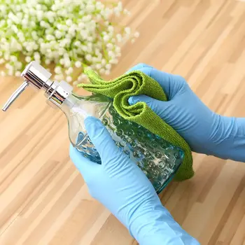 

50pcs 12inches Disposable Powder Free Cleaning Nitrile Gloves Work Safety Gloves QX2B