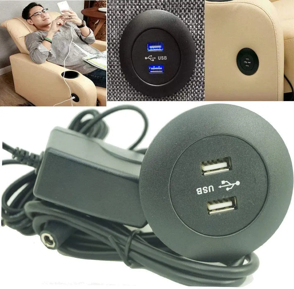 Universal - 110V / 240V Power Socket Dual USB Phone Charging Ports for Ease Recliner Chair Electric Sofa Okin Limoss Lif | Инструменты