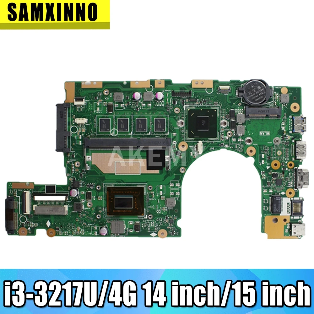S400CA REV2.1/3 1 материнская плата 4GB-RAM i3-3217U SR0N9 Материнская For Asus S500CA S500C для ноутбука |