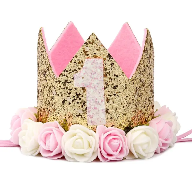 PATIMATE Гирлянда для первого дня рождения, для первого мальчика, для маленькой девочки, на один год, на день рождения, баннер с днем рождения, Декор для дома - Цвет: crown 5