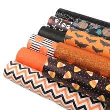 20*34 см 10 шт Хэллоуин тема смешанные ремесло Синтетическая кожа Ассорти набор для DIY ручной работы проект, 1Yc7992