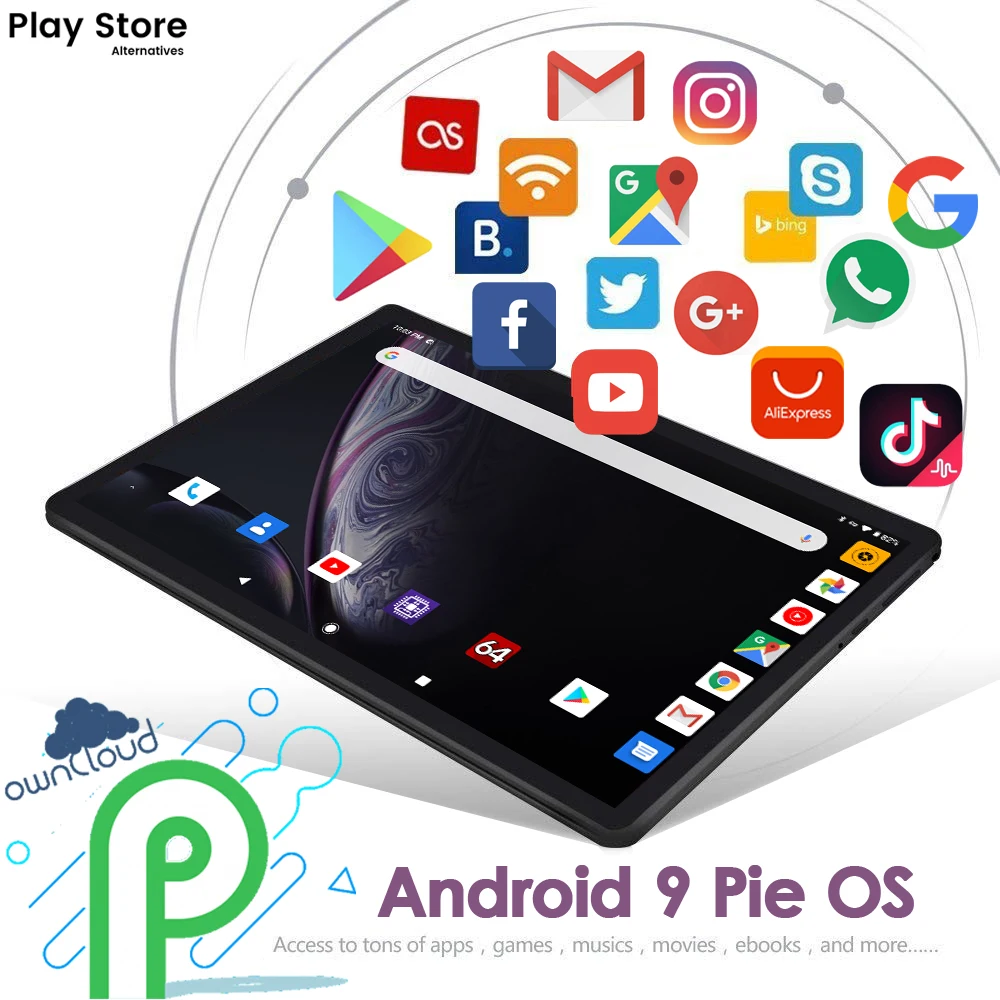 Новый планшет на Android 9 закаленное стекло 2.5D 10 дюймов 32 Гб ПЗУ 1280x800 HD IPS GPS