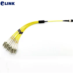 Cable de conexión de fibra óptica de 1/2 ", 1/2", 1MTR, SM mm, hembra, ruptura de fibra, tipo B MTP, puente FTTH de 12 núcleos, ELINK IL, 0.4dB