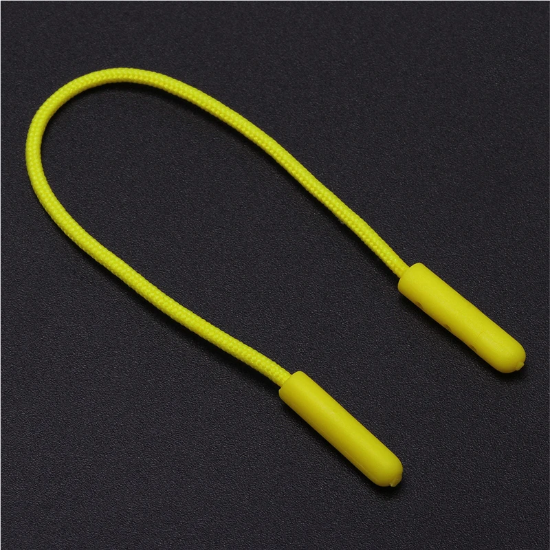 100pcs Zip Puller Injection Molding With String Zipper Pulls Cord Replacement fastener Slider Jacket Backpack Accessories