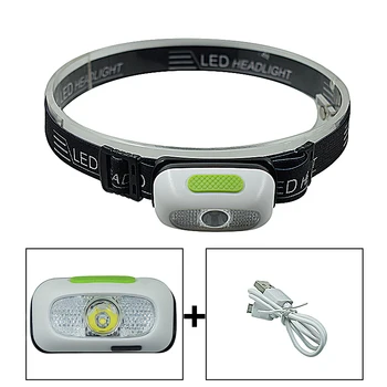 

Red Light XPG LED Mini Headlamp Waterproof XPE LED White Light Lantern Built-in Battery Rechargeable 5 Mode Head Lamp for Hiking