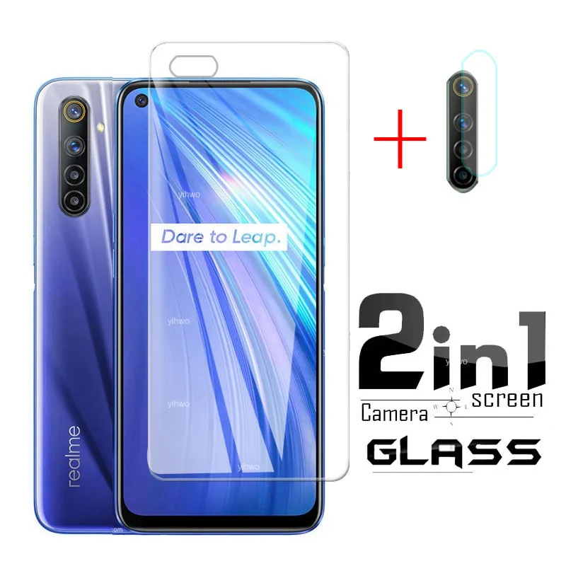 Защитное стекло 2 в 1 для камеры oppo realme 6 realme6 real me6 realmi realmy tremp 5 дюйма|Защитные