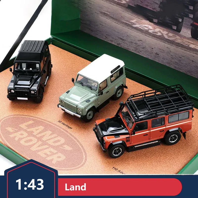 AR Land Rover набор 1:43 реалистичный Defender праздничная серия из трех автомобилей модель