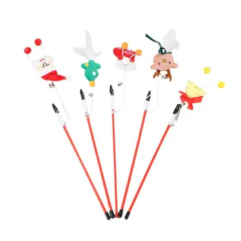 

5Pcs Cat-teasing Sticks Wholesome Lovely Teasing Toy Funny Stick for Pet
