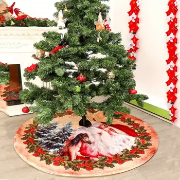 

Christmas Tree Skirt Knit Knitting Wool Woven Tree Skirt with (Wool)