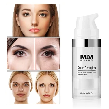 

DROP SHIPPING Magic Color Changing Foundation Oil-control Makeup Liquid Foundation Hydrating Lasting Concealer Cream Makeup 12ml