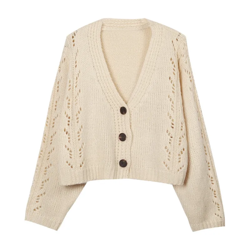 apricot cardigan RealShe, женский кардиган, набор, длинный рукав, на пуговицах, свитера, для девушек, весна, Повседневный, уличная одежда, кардиган с воланами, женский,, 2 штуки в комплекте - Цвет: apricot cardigan