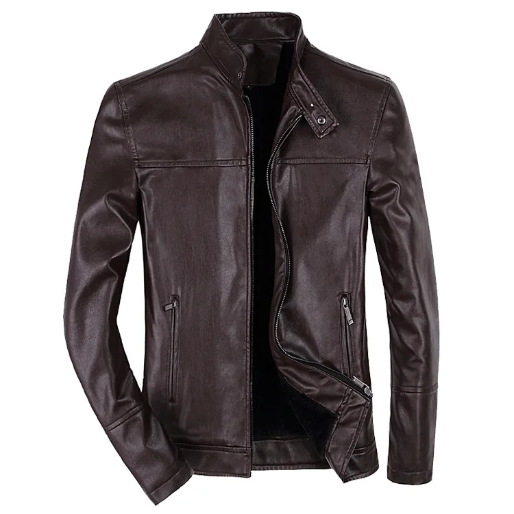 deep coffee color5 Мужские кожаные куртки, пальто, мужская мода, панк стиль, для мужчин, из искусственной кожи, тонкая мотоциклетная уличная одежда, топы, блузка, верхняя одежда, Masculina - Цвет: deep coffee color5