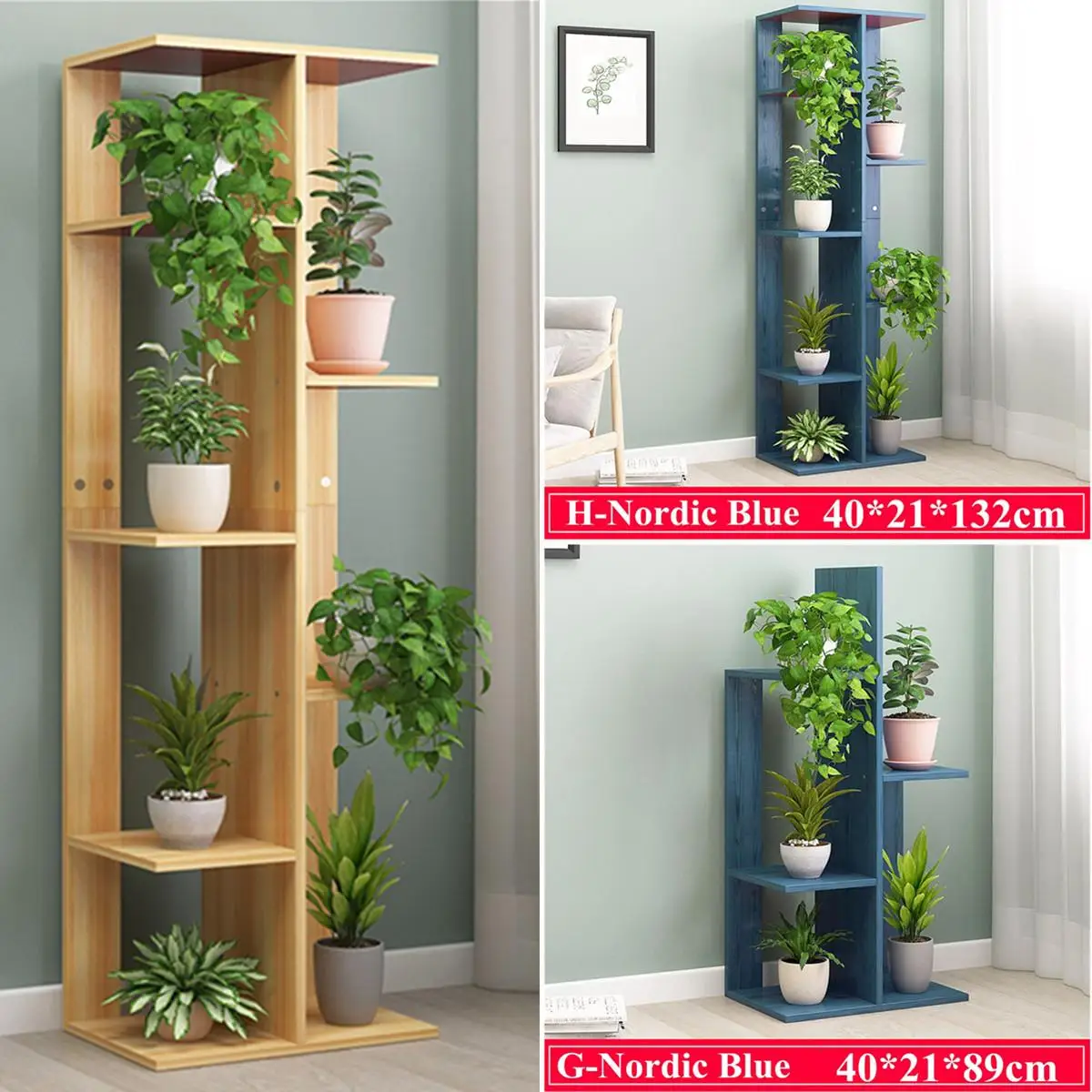 

2Type Wood Flower Rack Plant Stand Multi Flower Stand Holder Shelves Bonsai Display Shelf Yard Garden Patio Balcony Flower Stand