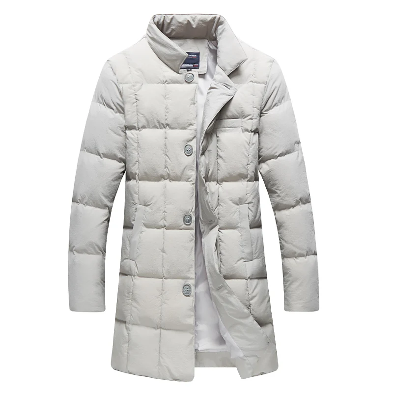  Cotton clothing thick long men's single-breasted collar collar large size album cotton men's fashio