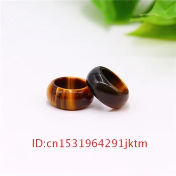 

For Men Jewelry Gifts Fashion Crafts Jade Tiger Eye Jadeite Amulet Hand Carved Stone Women Charm Natural Ring Chinese