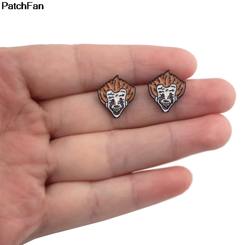 Женские серьги подвески в стиле панк Patchfan Ювелирное Украшение из эмали и цинка