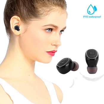

TWS Mini Wireless Bluetooth 5.0 Earphone Waterproof In-Ear HIFI Mobile Phone Earbuds with Portable Charging Box