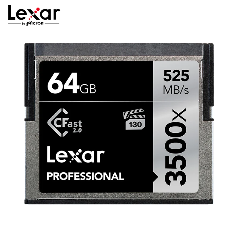 

Lexar CF Card Memory Card 3500x 64GB 128GB 256GB 512GB 4K High Speed 525MB/s CFast 2.0 Card for Professional HD Camera