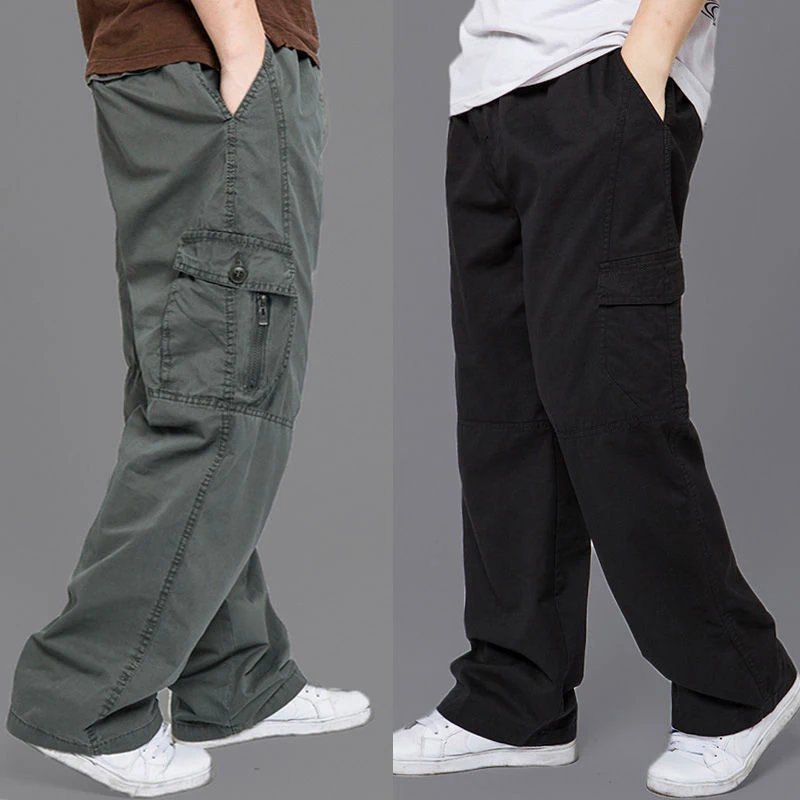 And Now This LIGHT GREY Men's Twill Jogger Style Cargo Pant, US X-Large