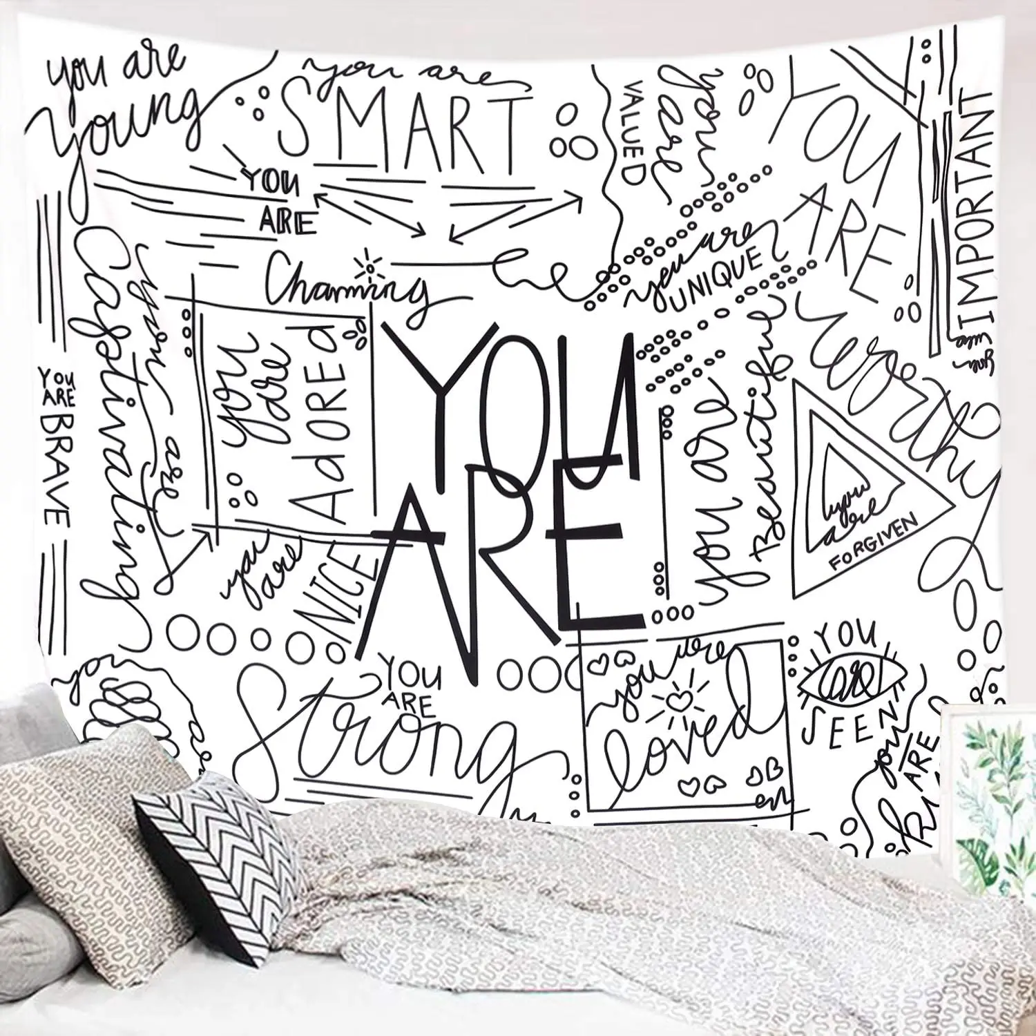 Настенный гобелен с надписью You Are | Дом и сад