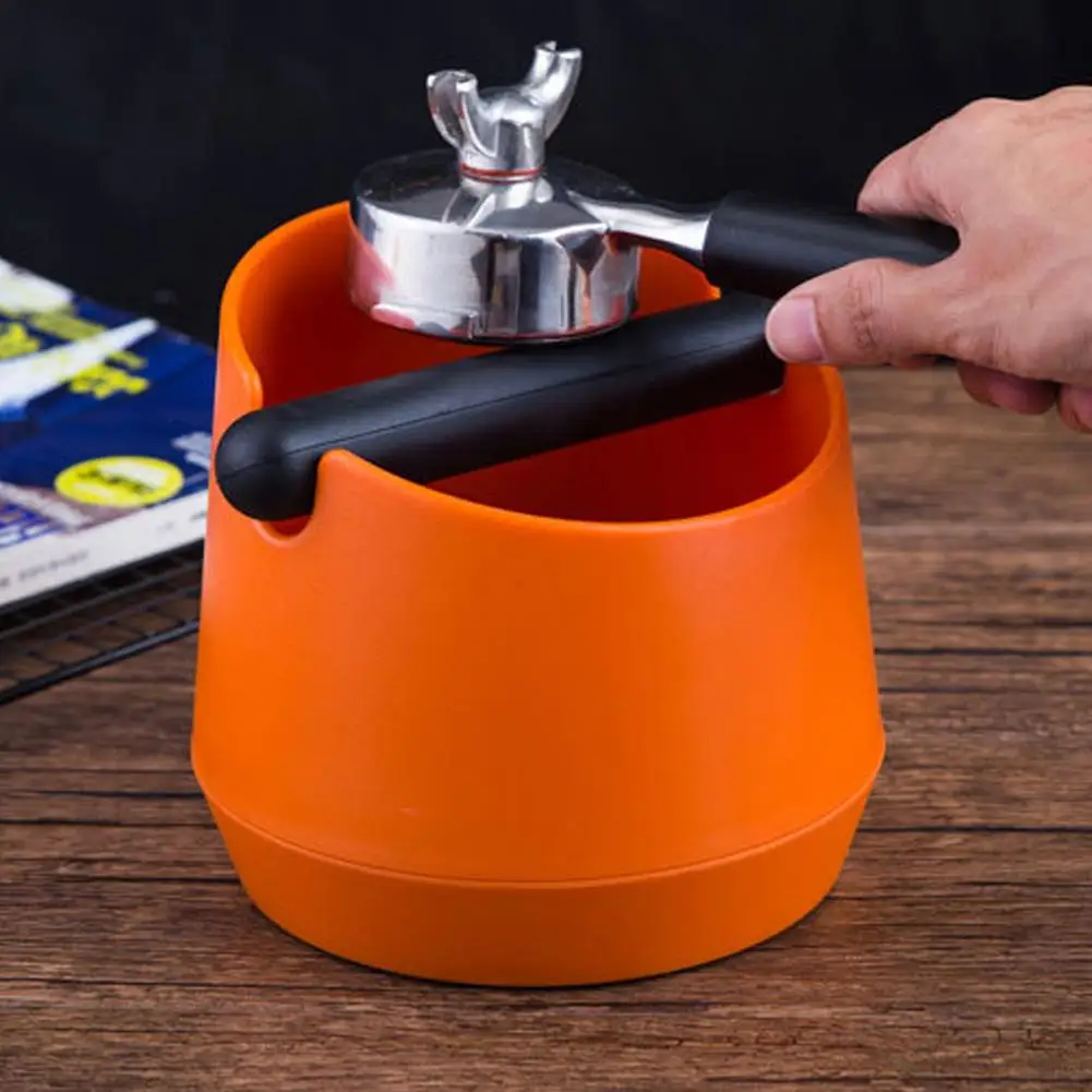 

Coffee Slag Knock Box Residue Bucket Grind Waste Bin Container with Rubber Bar Coffee Supplies