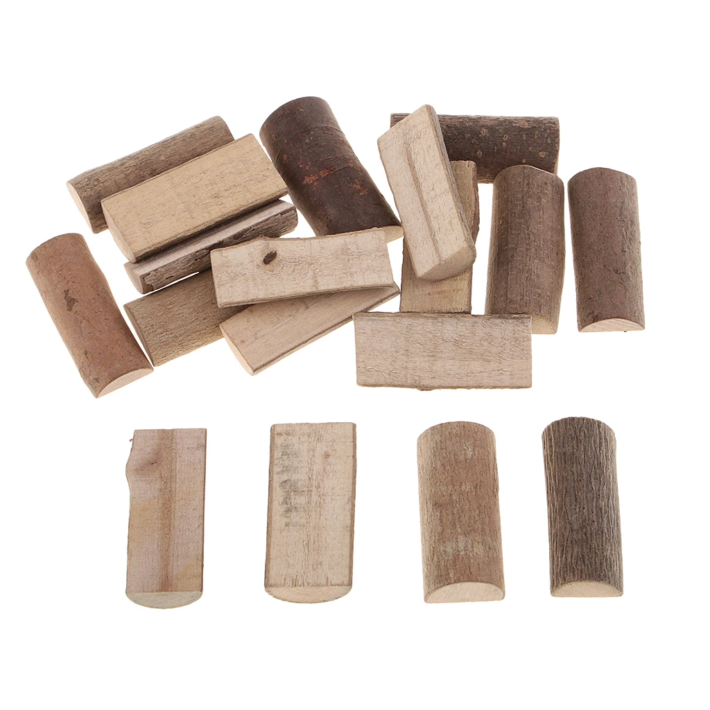 20 Pieces Rustic Small Wooden Log Sticks Natural Tree Bark for Home Decoration & Rustic Wedding Centerpieces DIY Crafts