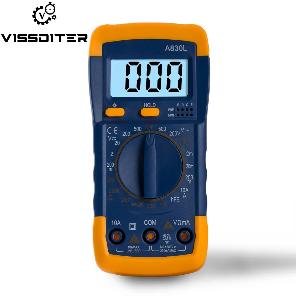 Цифровой мультиметр ручной тестер с ЖК дисплеем и функциями зуммера для