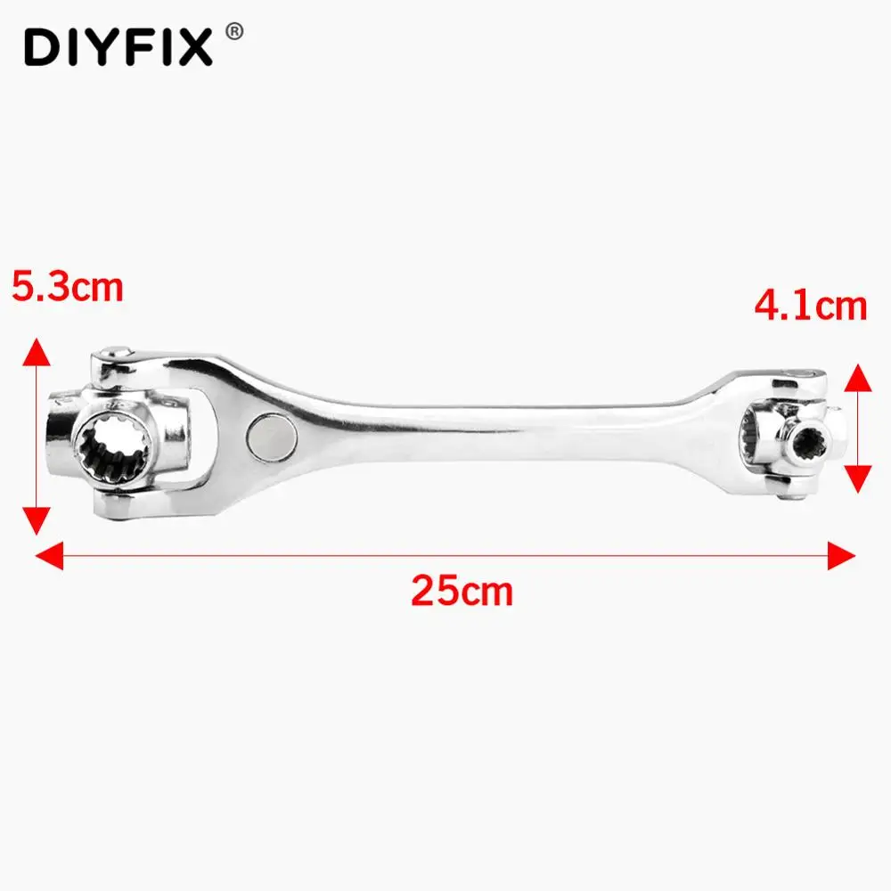 DIYFIX гнездо тигровый ключ 8-19 мм динамометрический ключ для работы с шипами болтов универсальный набор инструментов универсальная мебель ремонт автомобилей