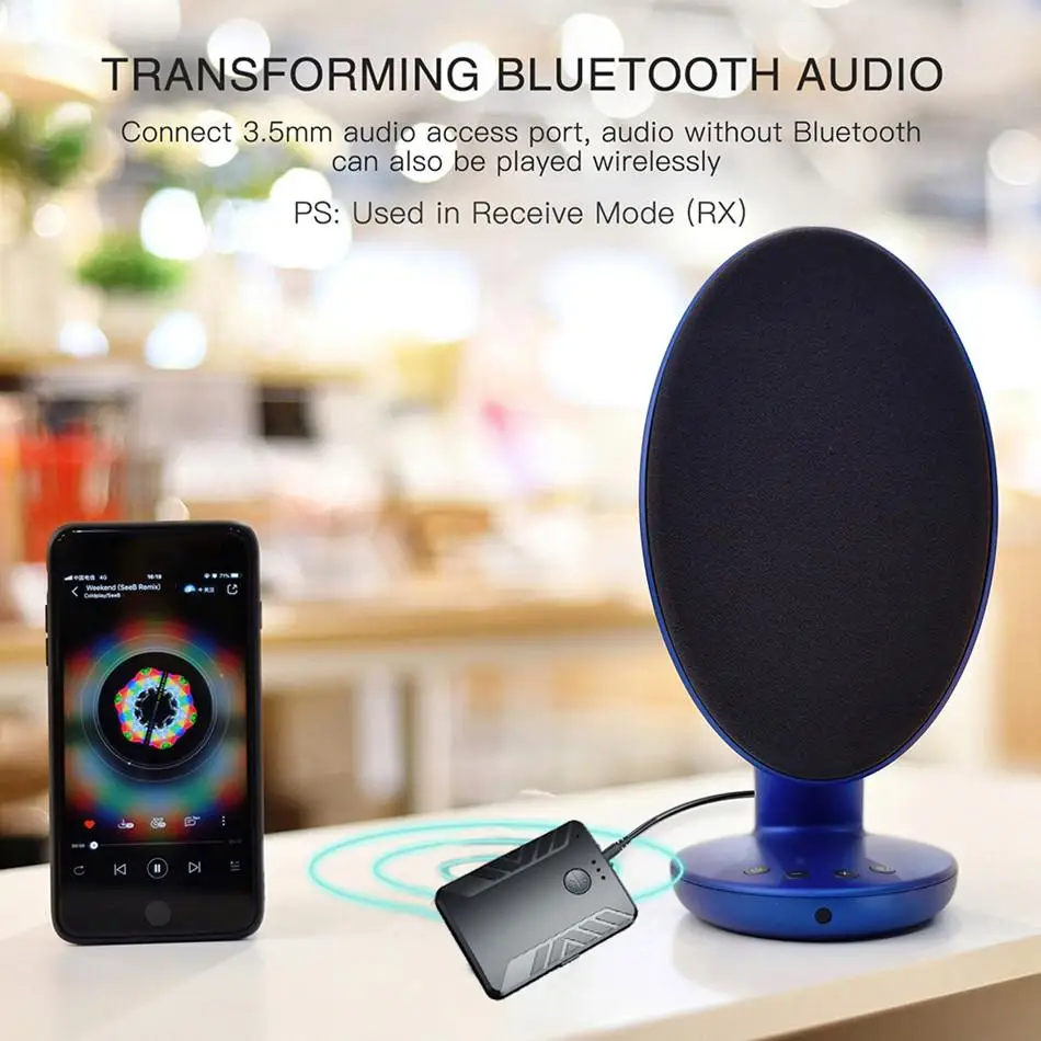 HobbyLane Bluetooth 5 0 Audio Transmitter Receiver Pair with Two Headphones 3 5mm AUX RCA Wireless Adapter for TV PC Car Speaker