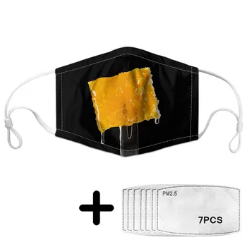

Honey Cheese Print Boys Girls Anti Air Dust Face Mask with PM2.5 Filters Washable Mouth Masks Protection 3D Food Pattern Custom